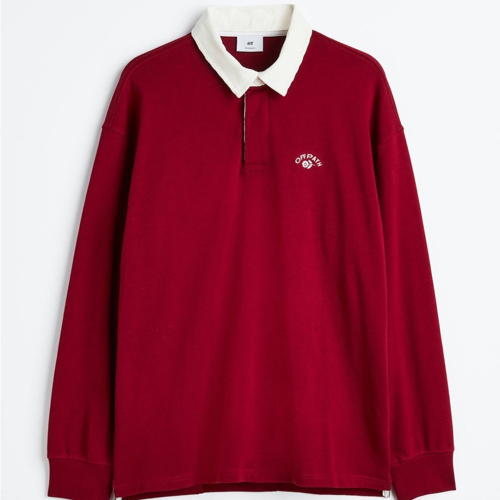 Rugby Shirt with Corduroy collar